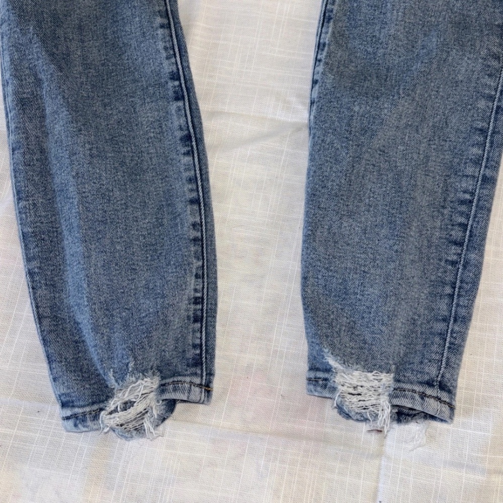 Abercrombie & fitch super skinny ankle high rise Distressed Jeans Size 27 4 R - Picture 2 of 9